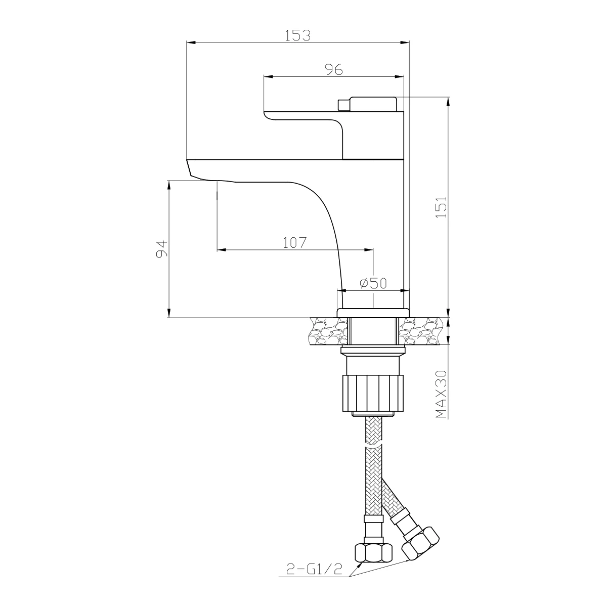 Смеситель термостатический Rossinka  для раковины (RS50-11) - фото 2