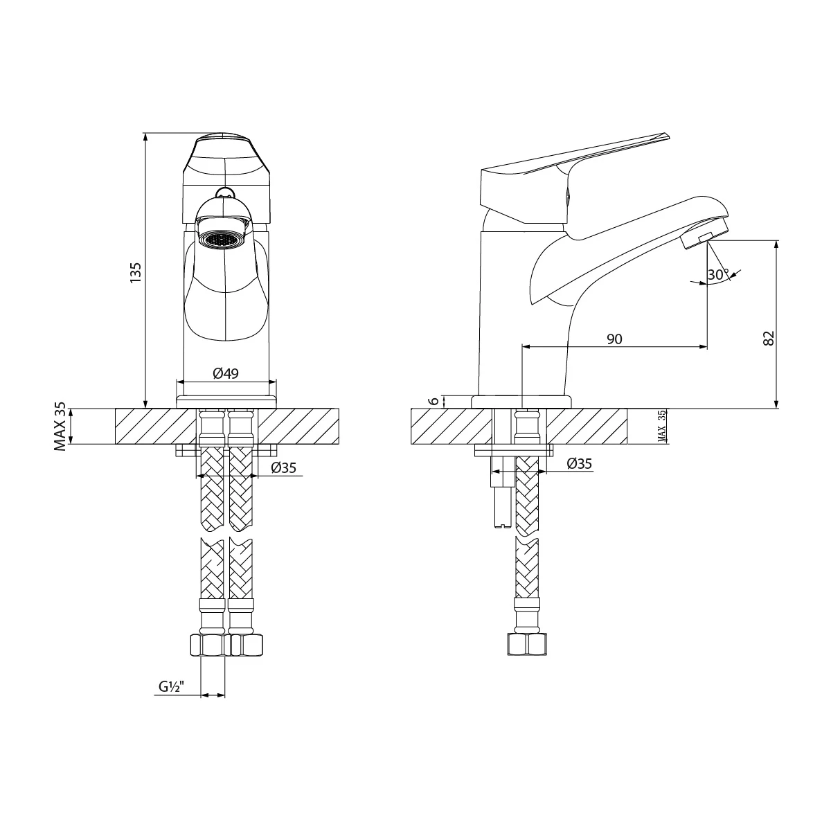 Смеситель для раковины Lemark Partner (LM6506C) Смеситель для раковины Lemark Partner (LM6506C) - фото 2