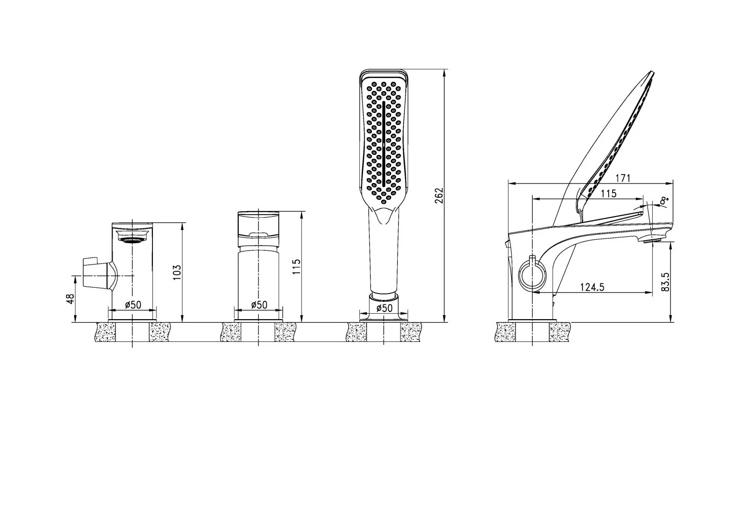 Смеситель на борт ванны Lemark Allegro (LM5945CW) - фото 3