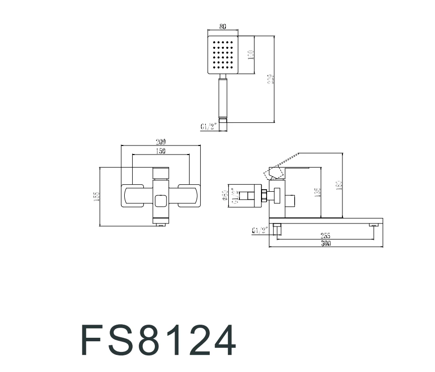 Смеситель для ванны Fmark (FS8124H) Смеситель для ванны Fmark (FS8124H) - фото 2