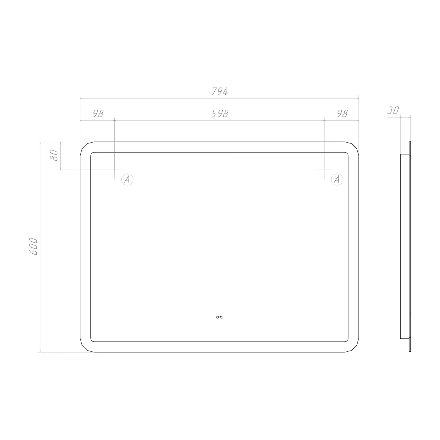 Зеркало VIGO Wing Comfort 800 (176) - фото 3