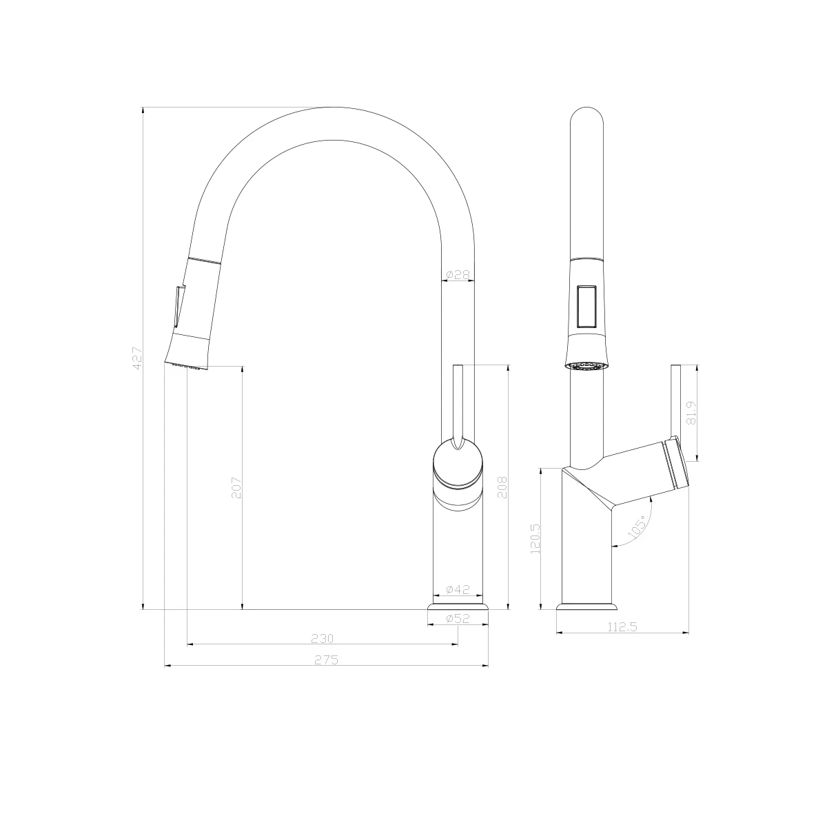 Смеситель для кухни Lemark Minima (LM3850C) Смеситель для кухни Lemark Minima (LM3850C) - фото 3