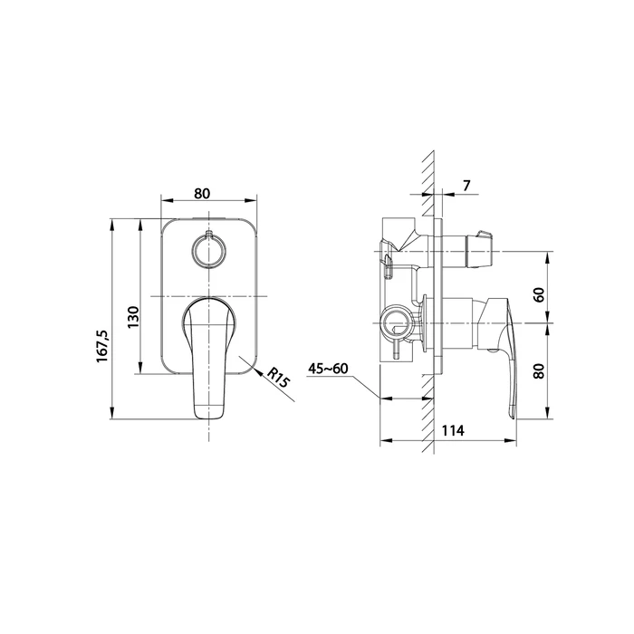 Встраиваемый смеситель с двумя выходами IDDIS Ray (RAYSB00i67) - фото 4