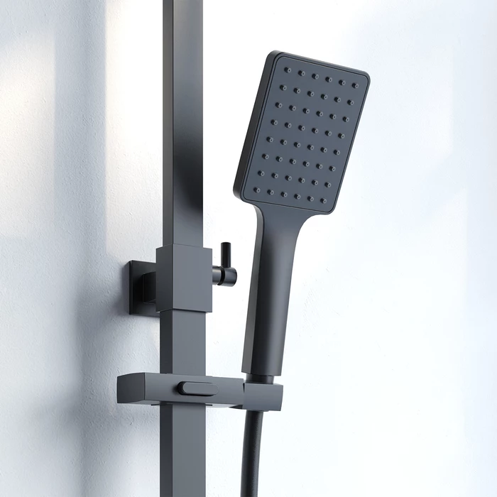 Смеситель с верхним душем черный IDDIS Bild (BILBL1Fi06) - фото 5