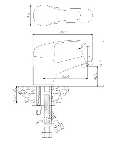 Смеситель для раковины Rossinka Y (Y35-11) - фото 2