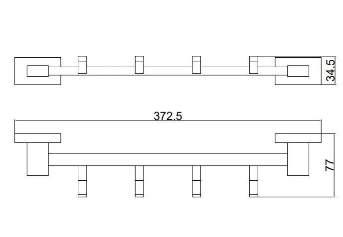 Крючок четверной BELZ (B90315-4) - фото 3