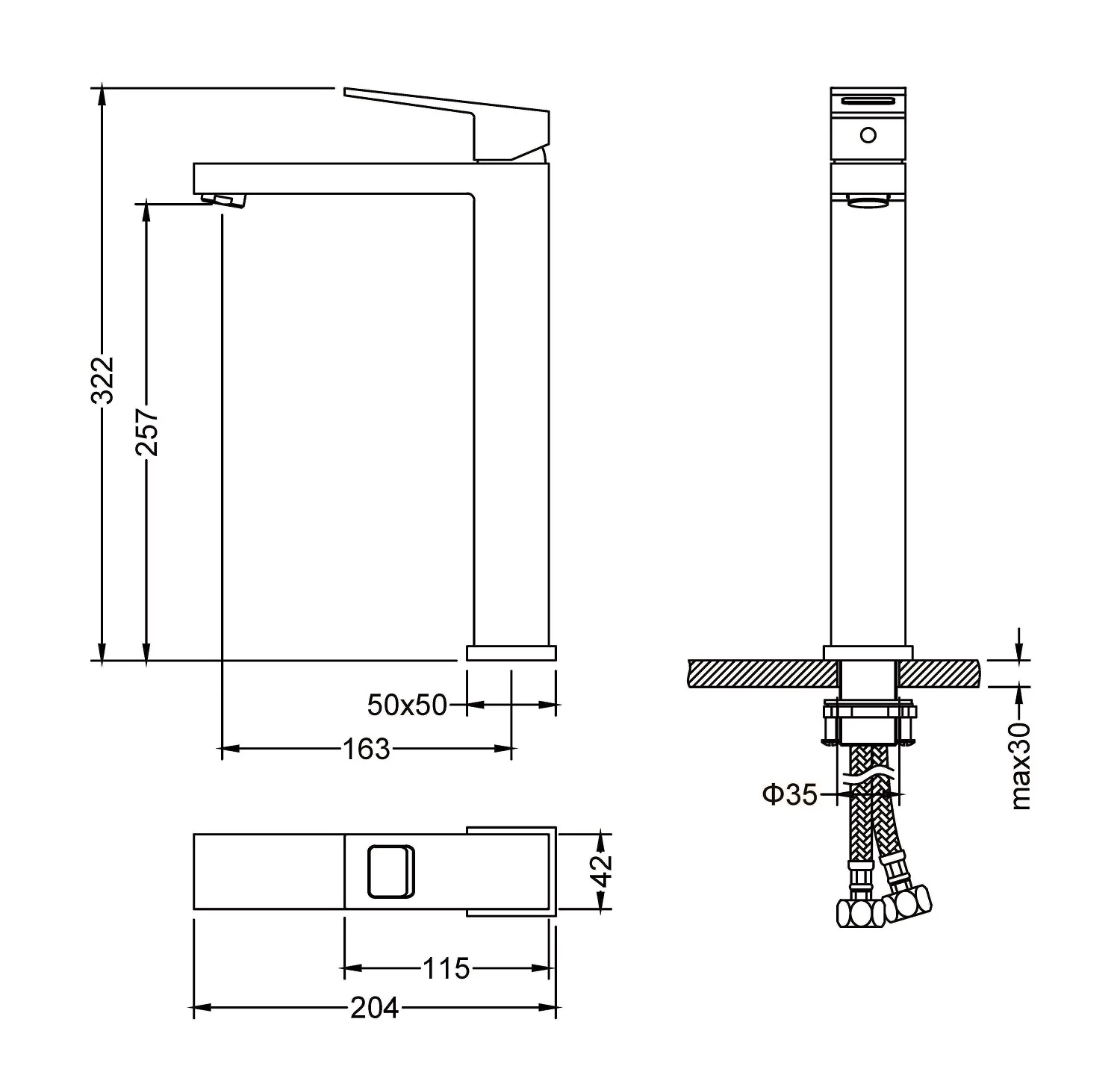 Смеситель для раковины-чаши Timo Briana (7111/03F) - фото 3