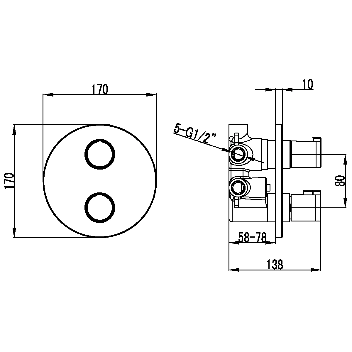 Смеситель Lemark Yeti для ванны и душа встраиваемый (LM7828C) - фото 2