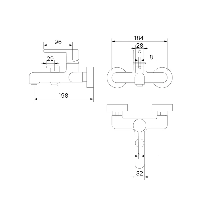 Смеситель для ванны, черный матовый, Aiger, IDDIS (AIGBL00i02WA) - фото 4