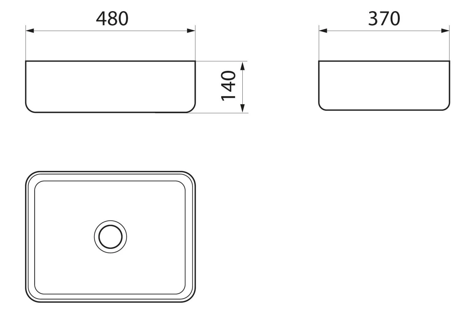 Умывальник RUNO мебельный Lavello 48х37 (00-00001449) - фото 3