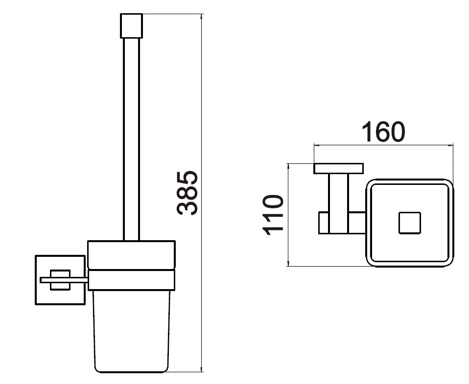 Настенный ершик Savol 65с (S-06594C) - фото 2