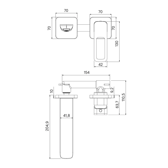Встраиваемый смеситель для умывальника IDDIS черный матовый, Slide (SLIBL00i65) - фото 3
