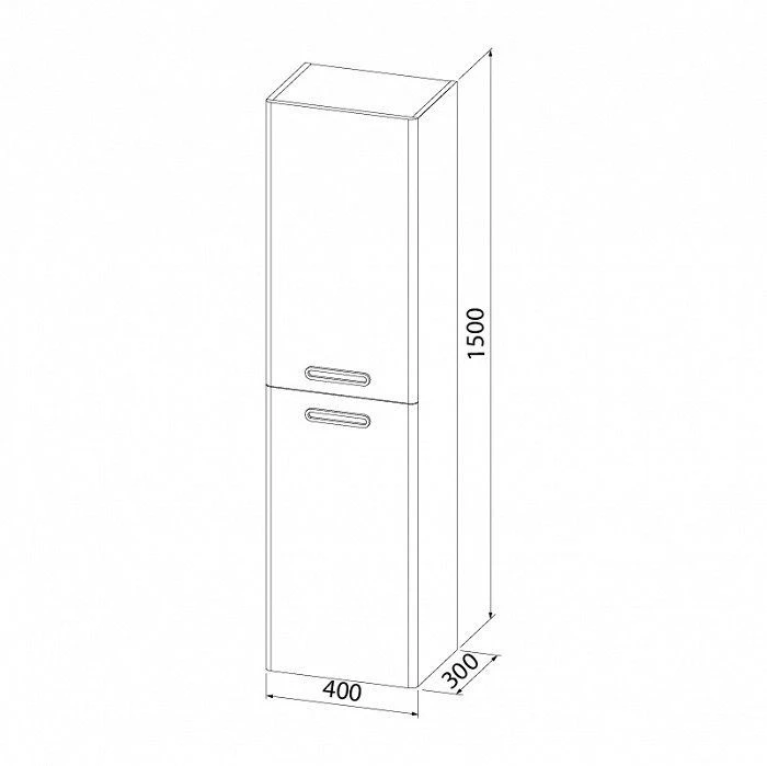 Шкаф-пенал IDDIS Brick 40 подвесной белый (BRI40W0i97) - фото 4