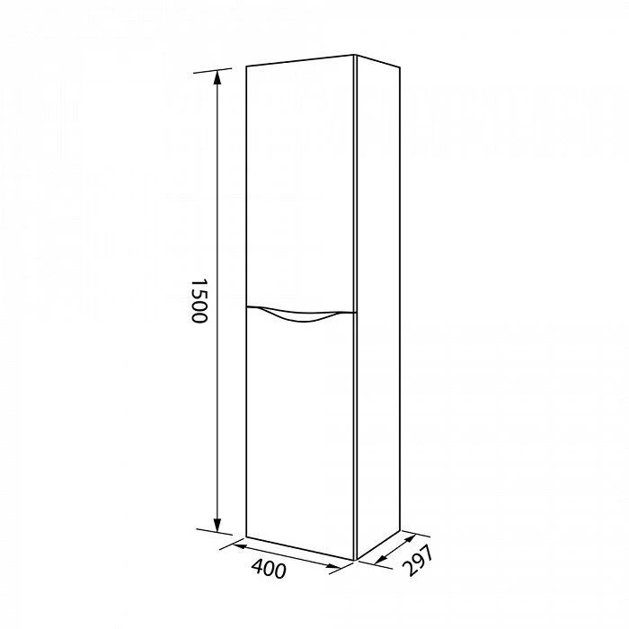 Шкаф-пенал IDDIS Cloud 40 подвесной белый (CLO40W0i97) - фото 4