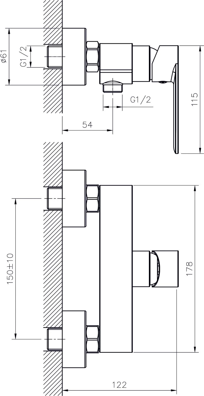 Смеситель для душа RUSH Лусон (Luson) (LU1630-63) - фото 2