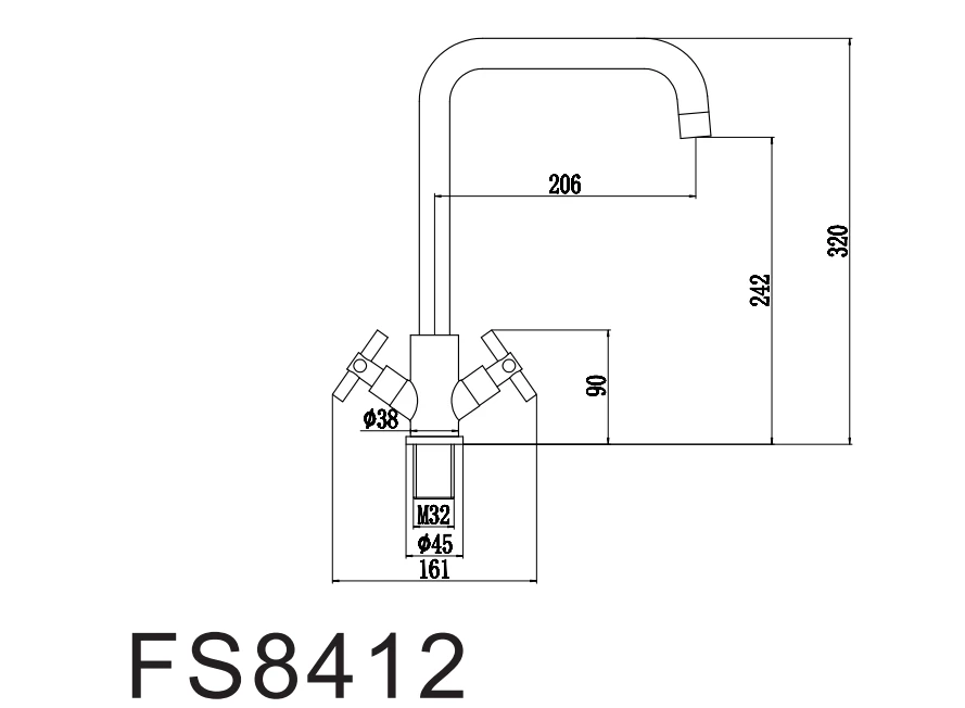 Смеситель для мойки Fmark (FS8412H) Смеситель для мойки Fmark (FS8412H) - фото 2