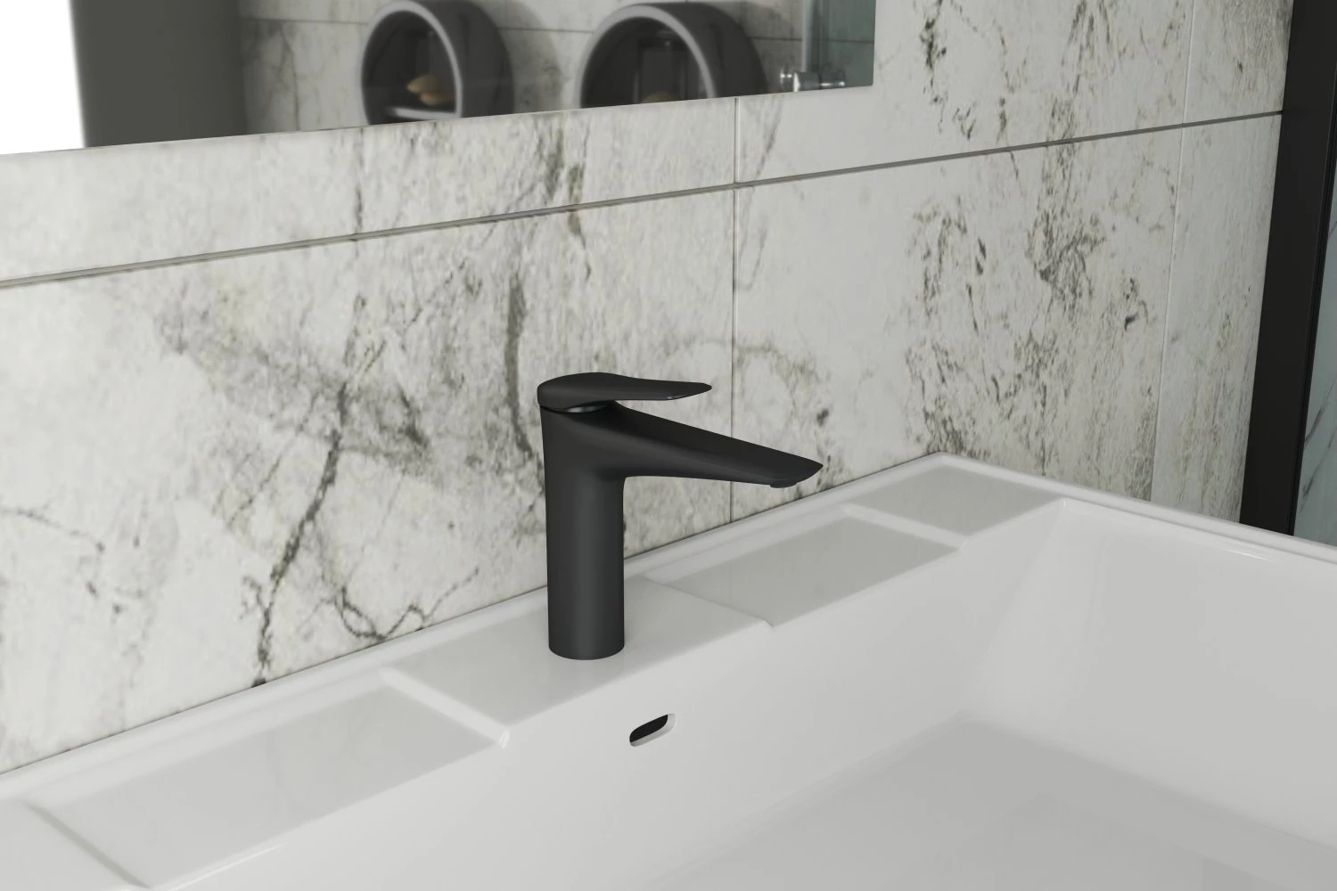 Смеситель для умывальника,черный RUSH Невис (Nevis) (NE1735-12black) - фото 2