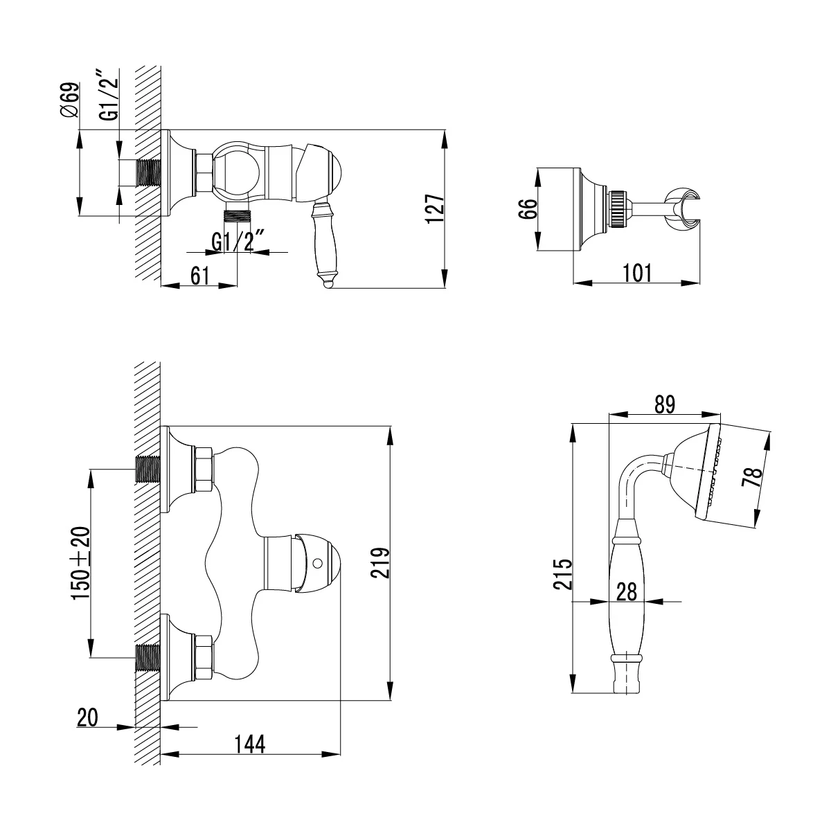 Смеситель для душа Lemark Villa (LM4803B) - фото 3