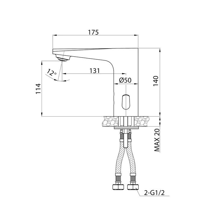 Смеситель для умывальника Iddis Pulse, сенсорный (PULSBS3i86) - фото 2