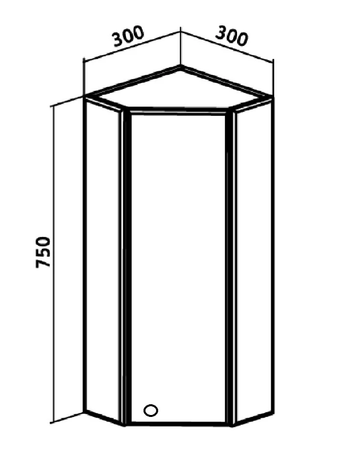 Зеркальный шкаф Runo угловой Кредо 30 (00000001108) - фото 3