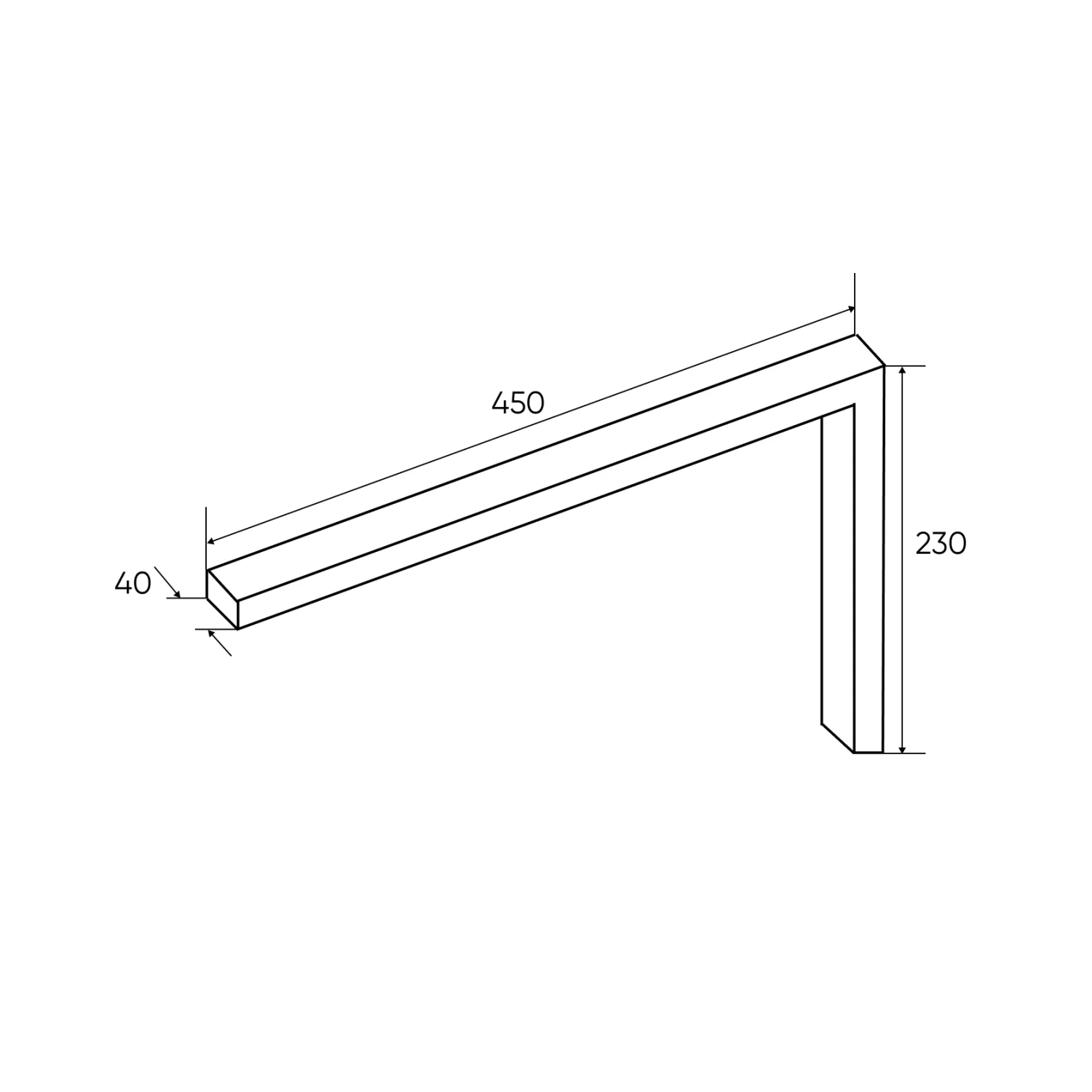 Кронштейн VIANT Г-образный черный, комплект 2 шт. (VKRCH4523-G) - фото 3