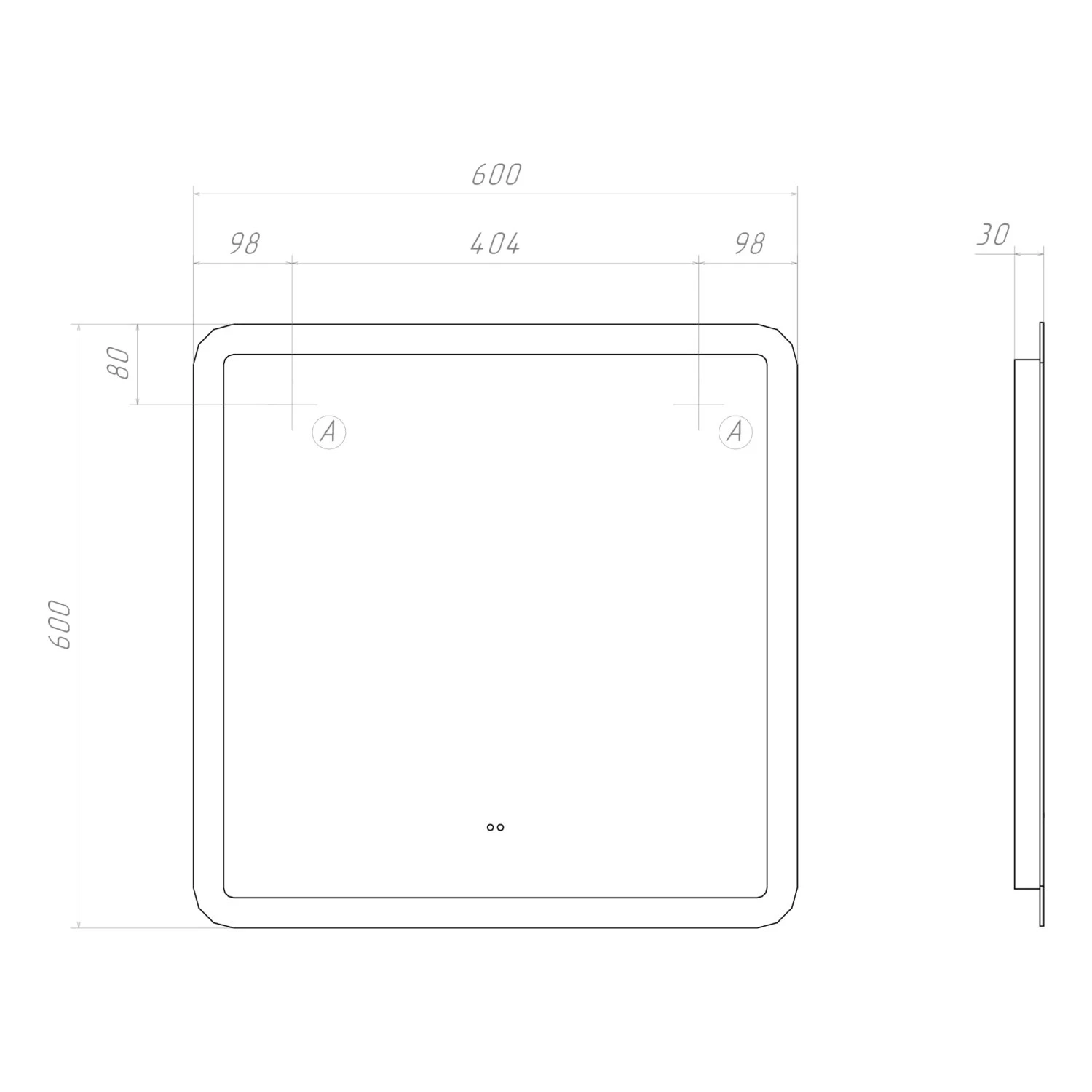 Зеркало VIGO Wing Comfort 600 (175) - фото 3
