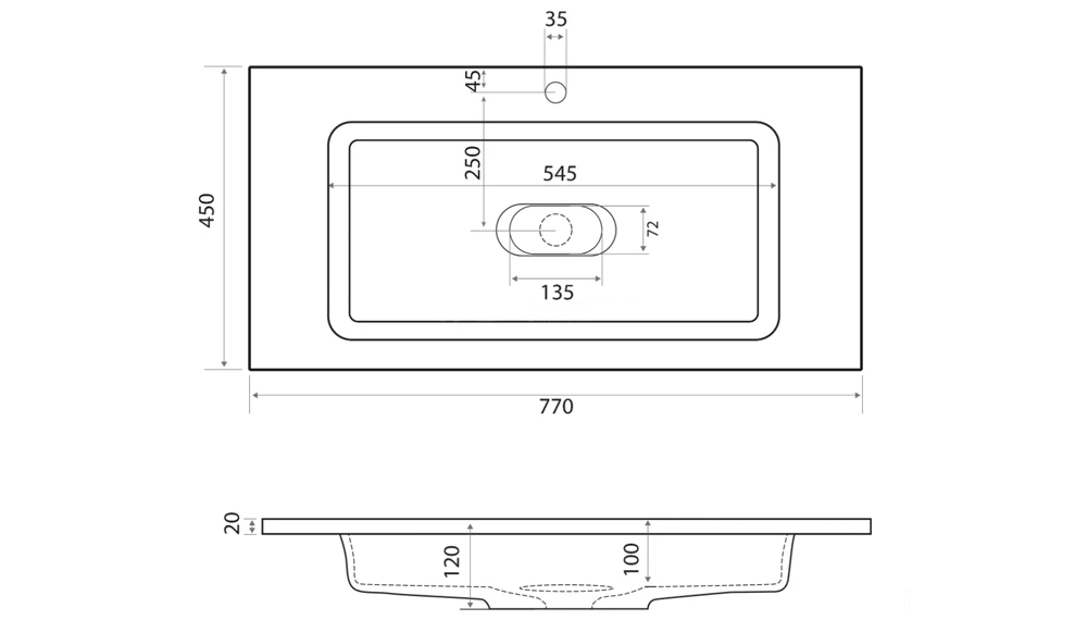 Раковина VIGO Modul 80 (Madera) (4627173210430) - фото 7