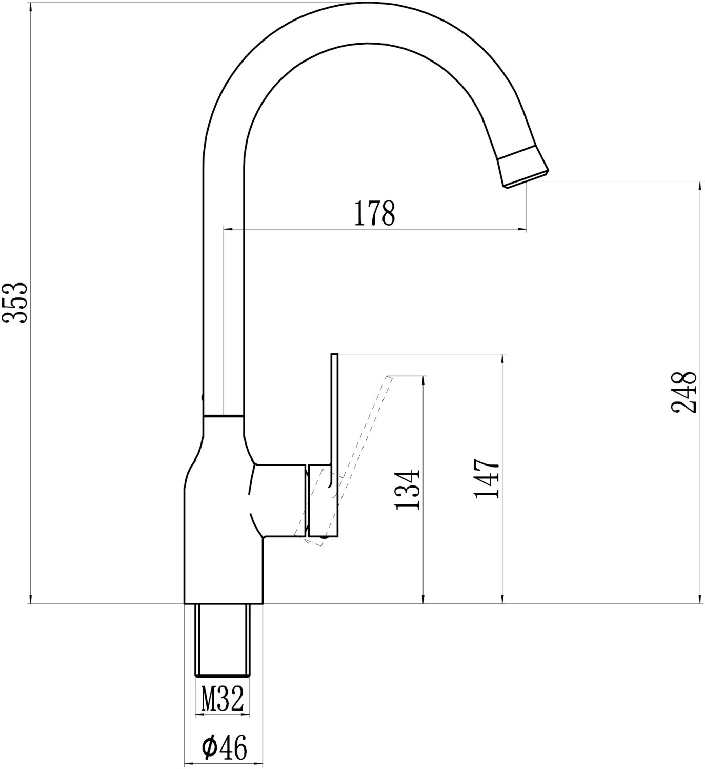 Смеситель для кухонной мойки Savol (S-601816H) - фото 2