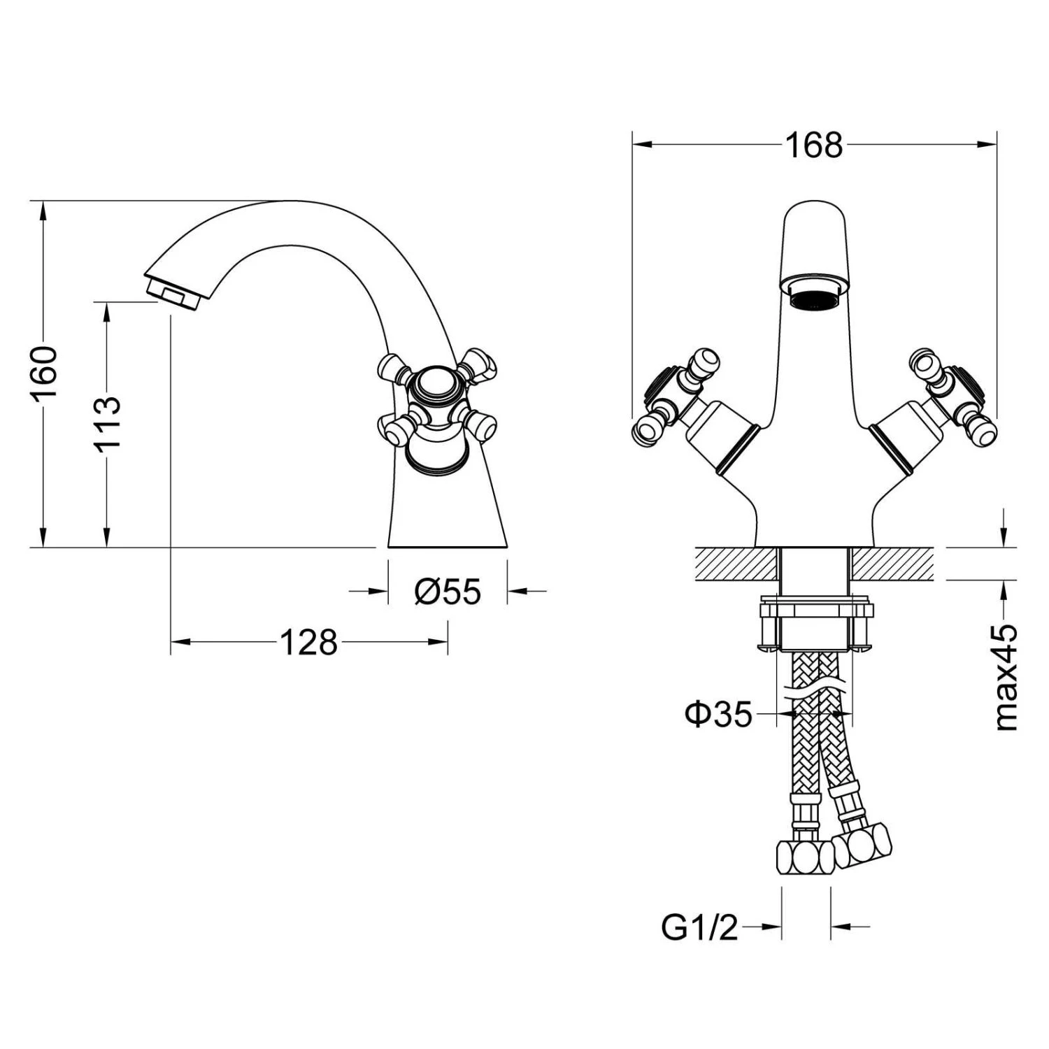 Смеситель для раковины Timo Nelson (1911/03F) черный - фото 3
