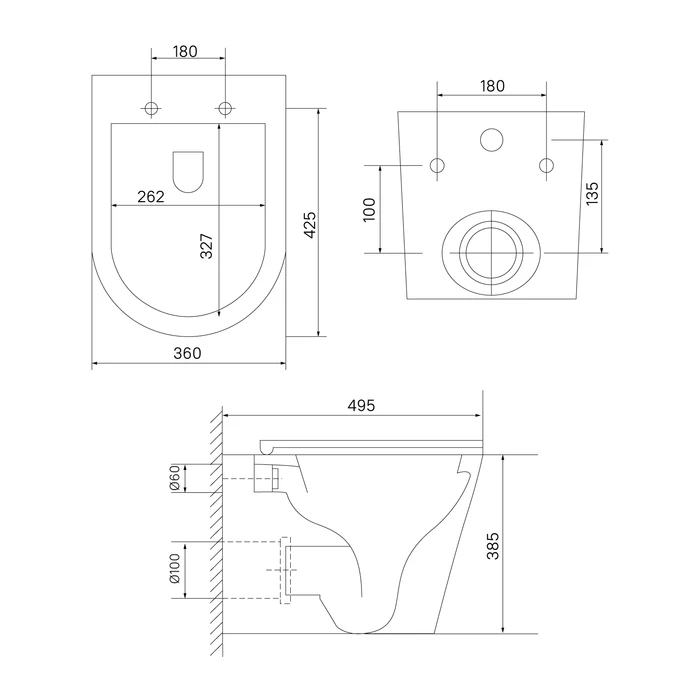 Унитаз подвесной безободковый IDDIS Axes (AXERDSEi25) - фото 6